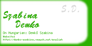 szabina demko business card