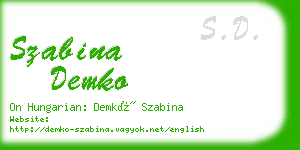 szabina demko business card